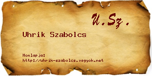 Uhrik Szabolcs névjegykártya